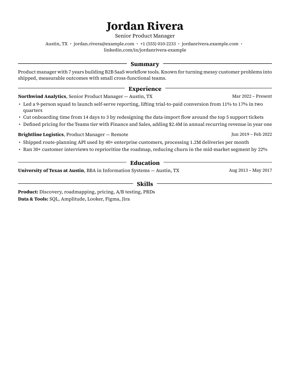 Harvard resume template