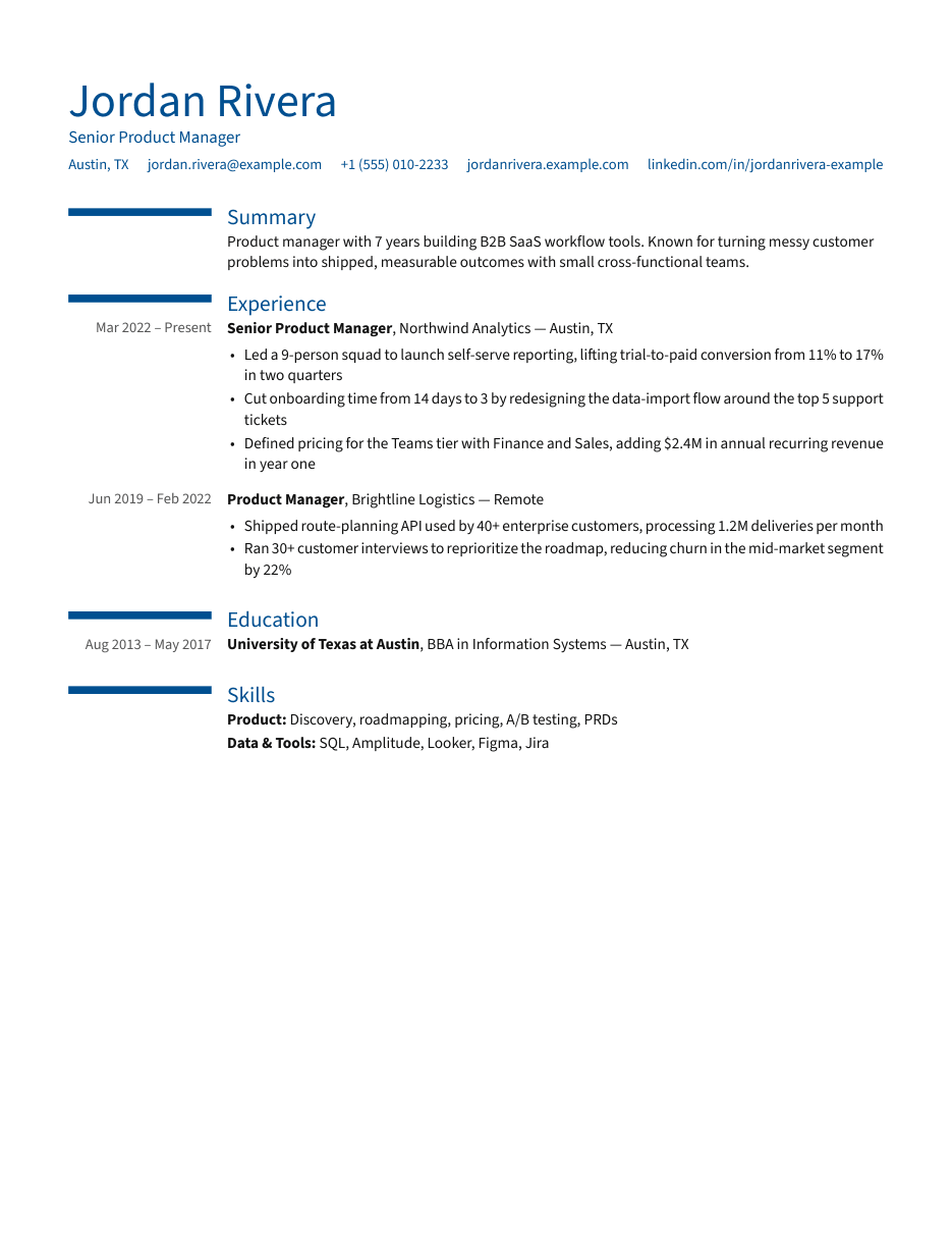 Modern resume template
